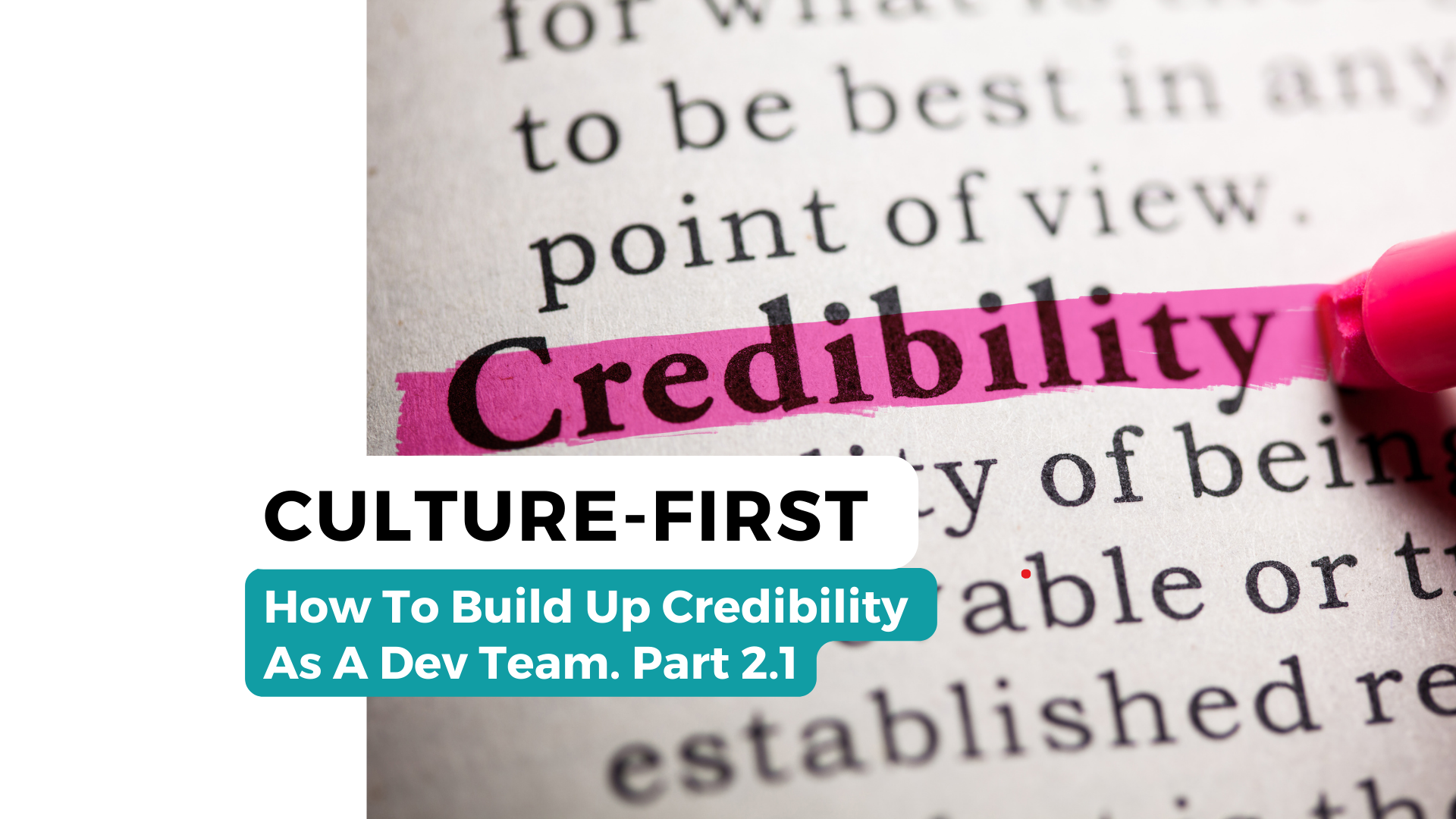 The Culture-First Approach – It's Hard To Say "No" in Software Development